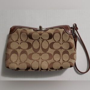 Coach monogram wristlet